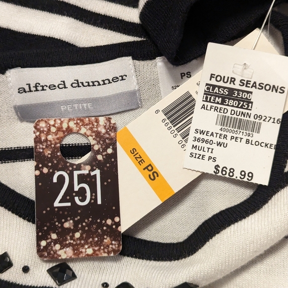 Alfred Dunner Striped Sweater - Picture 6 of 6